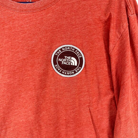 The North Face Red Embroidered Logo Long Sleeved‎ Tee Mens Size L - Picture 7 of 10